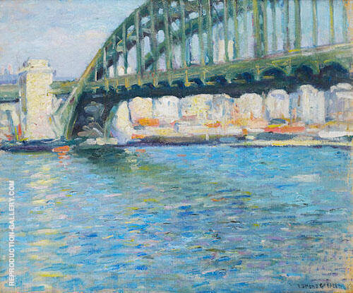 Hell Gate Bridge by Edmund William Greacen | Oil Painting Reproduction