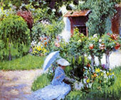In a Giverny Garden By Edmund William Greacen