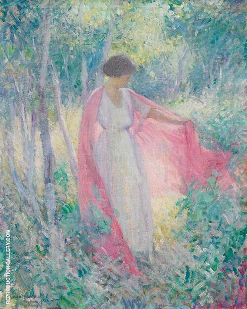 In The Garden 1916 by Edmund William Greacen | Oil Painting Reproduction