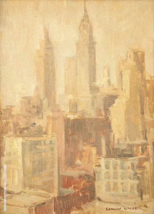 New York Skyline 1920 By Edmund William Greacen