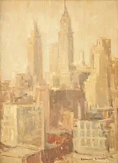 New York Skyline 1920 By Edmund William Greacen