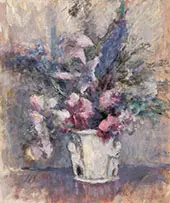 Pink and Blue Flowers 1925 By Edmund William Greacen