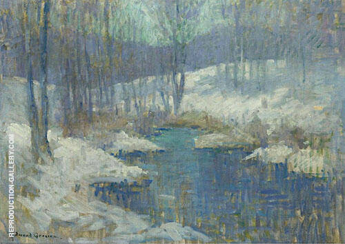 Winter Stream 1920 by Edmund William Greacen | Oil Painting Reproduction