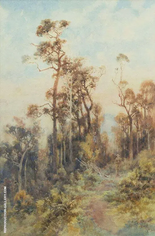 Bush Track with Figure 1905 By Emma Minnie Boyd
