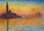 San Giorgio by Twilight 1908 By Claude Monet
