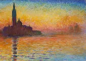 San Giorgio by Twilight 1908 By Claude Monet