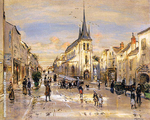 The Place of Saint Jean in Nemours | Oil Painting Reproduction