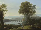 Landscape with Apollo Guarding The Herds of Admetus and Mercury Stealing Them By Claude Lorrain