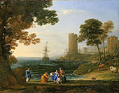 Landscape with The Robbery of Europe by Jupiter 1615 By Claude Lorrain