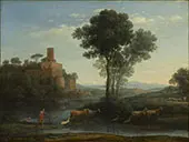 Landscape with The Voyage of Jacob 1677 By Claude Lorrain