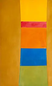 Colour Column on Suede By Jack Bush