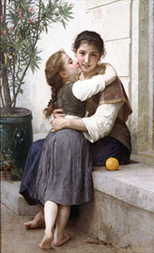 A Little Coaxing 1890 By William-Adolphe Bouguereau