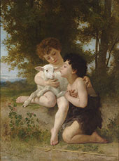Children with The Lamb By William-Adolphe Bouguereau