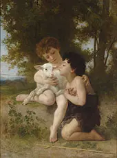 Children with The Lamb By William-Adolphe Bouguereau
