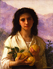 Girl Holding Lemons By William-Adolphe Bouguereau