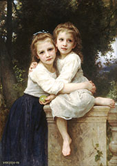 Two Sisters 1901 By William-Adolphe Bouguereau