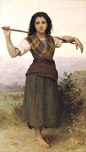 The Shepherdess 1889 By William-Adolphe Bouguereau