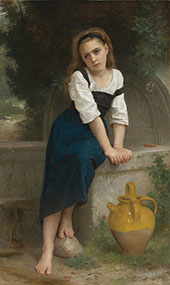 Orphan by The Fountain 1883 By William-Adolphe Bouguereau