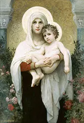 The Madonna of The Roses 1903 By William-Adolphe Bouguereau