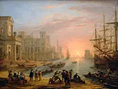 Sea Port at Sunset 1639 By Claude Lorrain