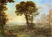 Vedute von Delphi mit Einer Opferprozession By Claude Lorrain