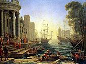 Seaport with The Embarkation of Saint Ursula By Claude Lorrain