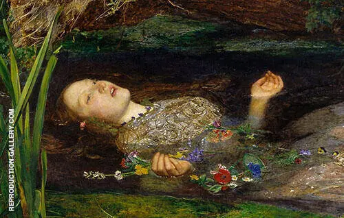 Ophelia detail 1851 By Sir John Everett Millais