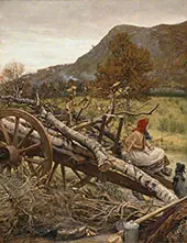 Winter Fuel 1873 By Sir John Everett Millais