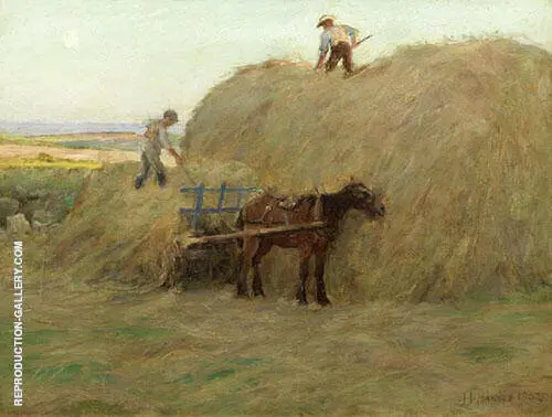 Building The Hayrick By Harold Harvey