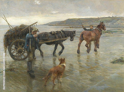 Seaweed Gatherers by Harold Harvey | Oil Painting Reproduction