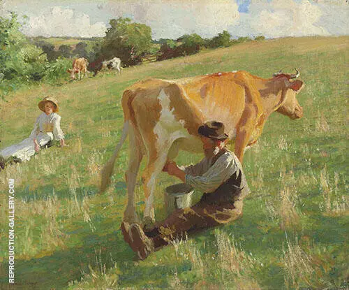 Summer Milking By Harold Harvey