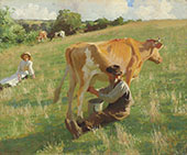 Summer Milking By Harold Harvey