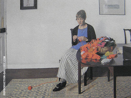 Coloured Wools 1919 by Harold Harvey | Oil Painting Reproduction
