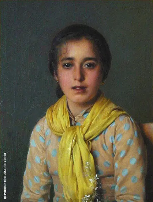 Girl with Yellow Shawl By Vittorio Matteo Corcos