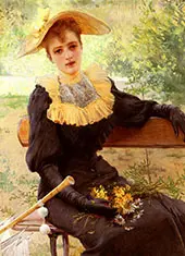 In The Garden By Vittorio Matteo Corcos