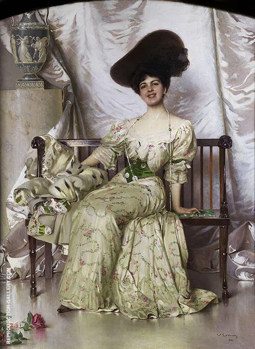 Portrait der Contessa Nerina Pisani Volpi di Misurata 1906 By Vittorio Matteo Corcos