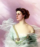 Portrait Of A Lady By Vittorio Matteo Corcos