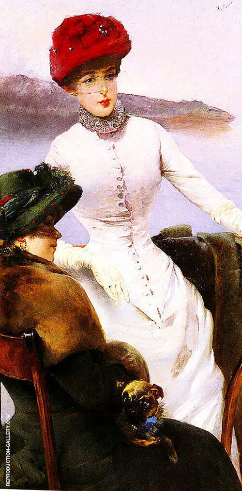 Sur La Terrasse By Vittorio Matteo Corcos