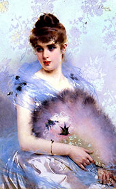 The Featherbed Fan By Vittorio Matteo Corcos
