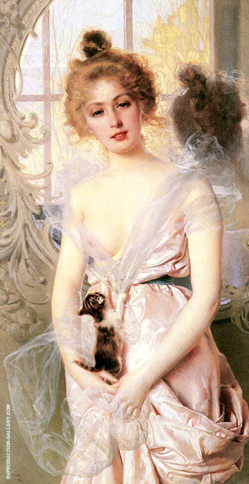 The New Kitten By Vittorio Matteo Corcos