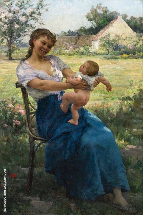 First Steps by Virginie Demont Breton | Oil Painting Reproduction