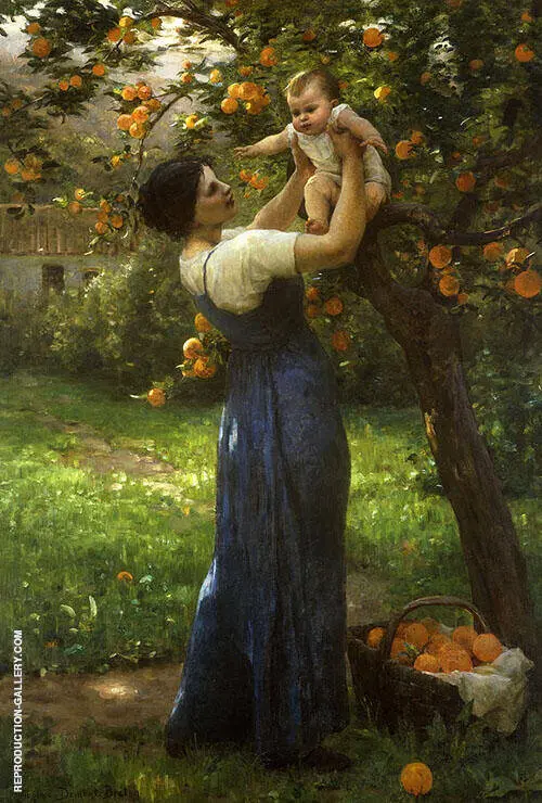 Mere Et Enfant Dans Le Jardin By Virginie Demont Breton
