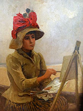 Portrait of Marie Duhem Detail 1889 By Virginie Demont Breton