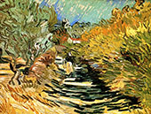 A Road at Saint Remy with Female Figure By Vincent van Gogh