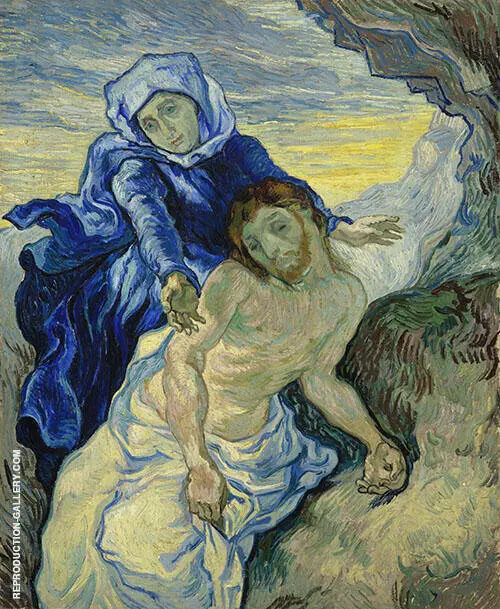 Pieta After Delacroix 1889 By Vincent van Gogh