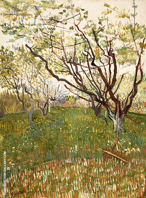 The Flowering Orchard 1888 by Vincent van Gogh | Oil Painting Reproduction