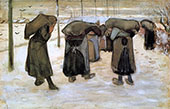 Woman Miners Carrying Coal By Vincent van Gogh