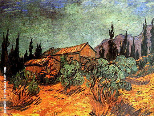 Wooden Sheds 1889 by Vincent van Gogh | Oil Painting Reproduction