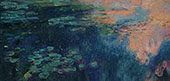 Reflections of Clouds on the Water-Lily Pond Left Panel By Claude Monet