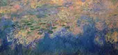 Reflections of Clouds on the Water-Lily Pond Center Panel By Claude Monet